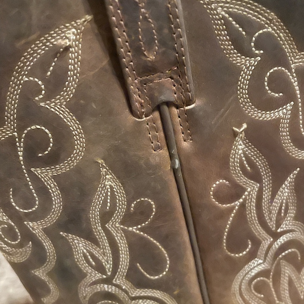 Ariat Tan Leather Cowboy Boots - Picture 4 of 7